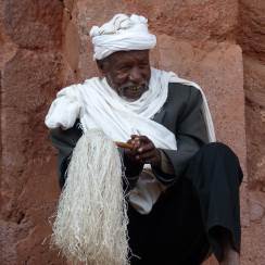 Priester in Lalibele, Ethiopië, sept. 2013